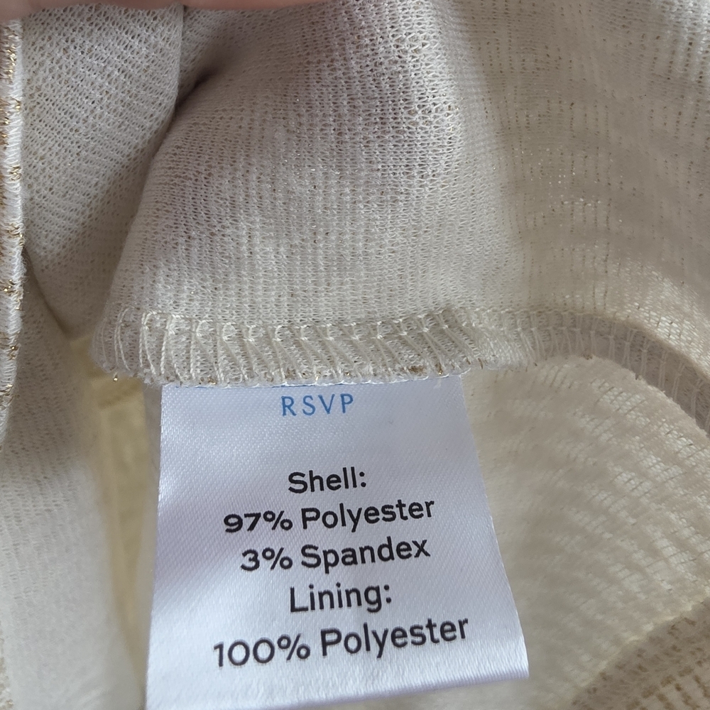 Draper James Gold Shimmer Metallic Holiday Event Dress Xs Extra Small - Picture 6 of 6